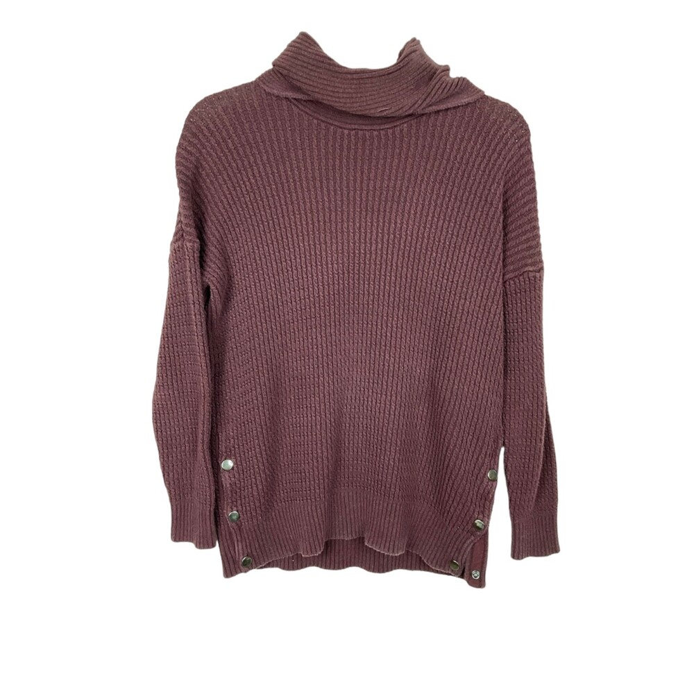 Artisan NY Women’s Sweater Med Maroon Pullover Turtleneck Long Sleeve Casual